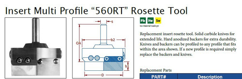 Insert Multi Profile "560RT" Rosette Tool