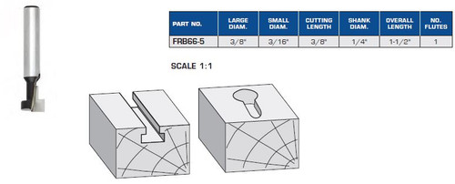 ROUTER BITS INDUSTRIAL QUALITY KEYHOLE ONE FLUTE FRB66-5