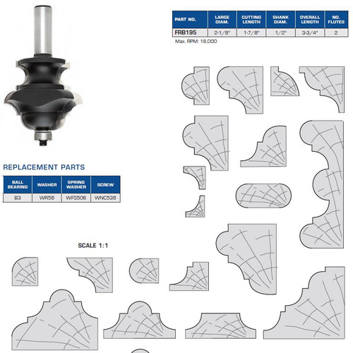Multi-Profile Bit with Ball Bearing Guide