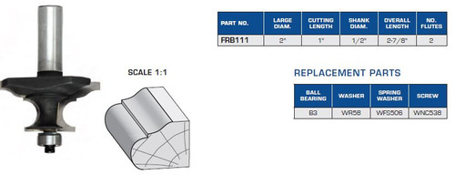 Bead with Ellipse Ogee Moulding Bit with Ball Bearing Guide