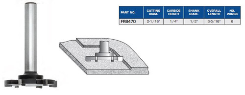 Bowl and Countertop Trim Bit Six Wing Face Cutting
