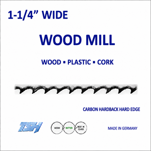 1-1/4" Carbon WOODMILL, Hardback, Hard Edge (.035in)