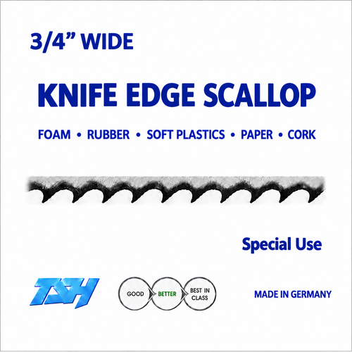 bandsaw blades,3/4" Special Use, Knife Edge Scallop (.020in)