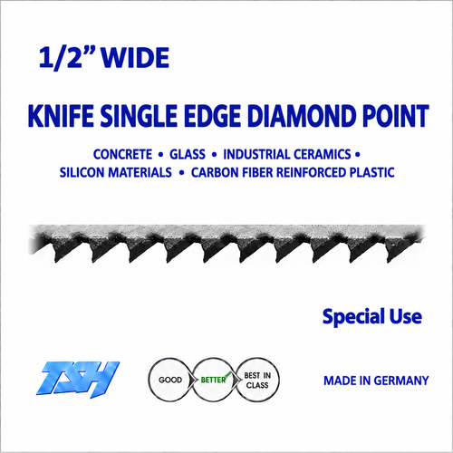 bandsaw blades,1/2" Special Use, Knife Single Edge Diamond Point (.020in)