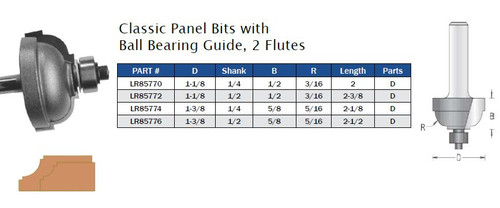 Classic Panel Bits with Ball Bearing, 2 Flutes
