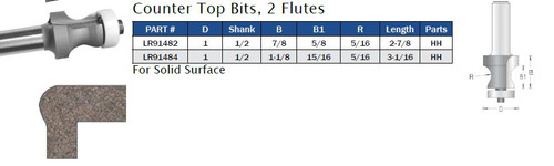 Counter Top Bits, 2 Flutes