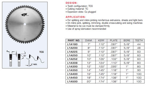 SAW BLADES INDUSTRIAL QUALITY NON FERROUS METALS