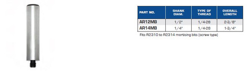 Threaded Arbor for Mortising Bits