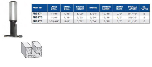 ROUTER BITS INDUSTRIAL QUALITY RADIUS T SLOT TWO WINGS ONE SLOTTING