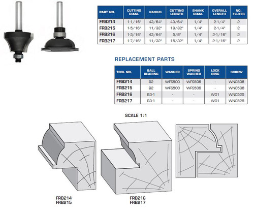 Bead Stile and Rail with Ball Bearing Guide, 2pc Set