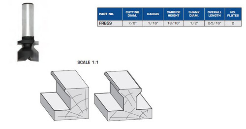 Chamfer Style Finger Grip Bit 2 Flutes
