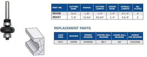 Convex Beading Bits with Upper and Lower Ball Bearings