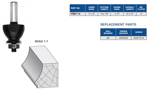Echinus Moulding Bit with Ball Bearing Guide