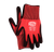 13701L,Felco 701L Workwear gloves of 13 gauge jppe knitted with nitrile coating, red and black, size l