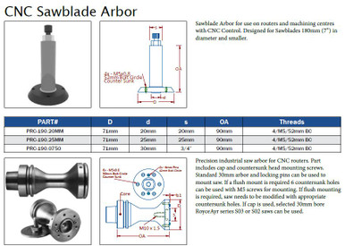 CNC Sawblade Arbor