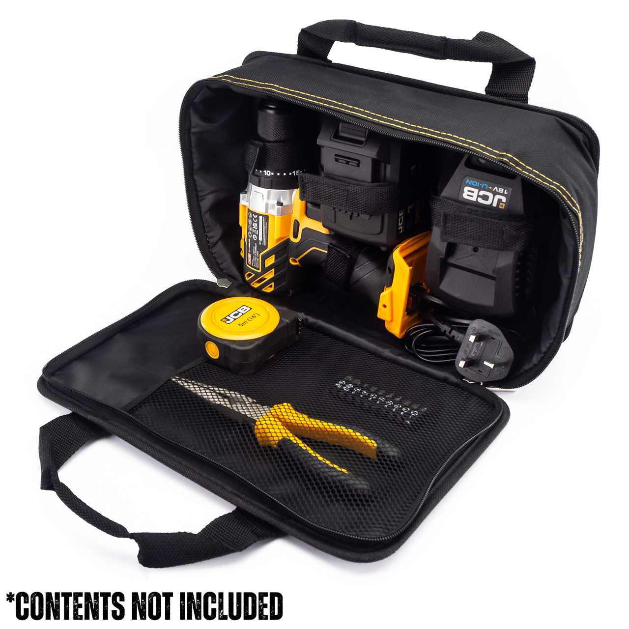 WHAT WE WANT 【純正】WWW_EXTENSIONTABLECASE JCB Zipped Power Tool Bag Storage Case, 35 x 11 x 21.5cm