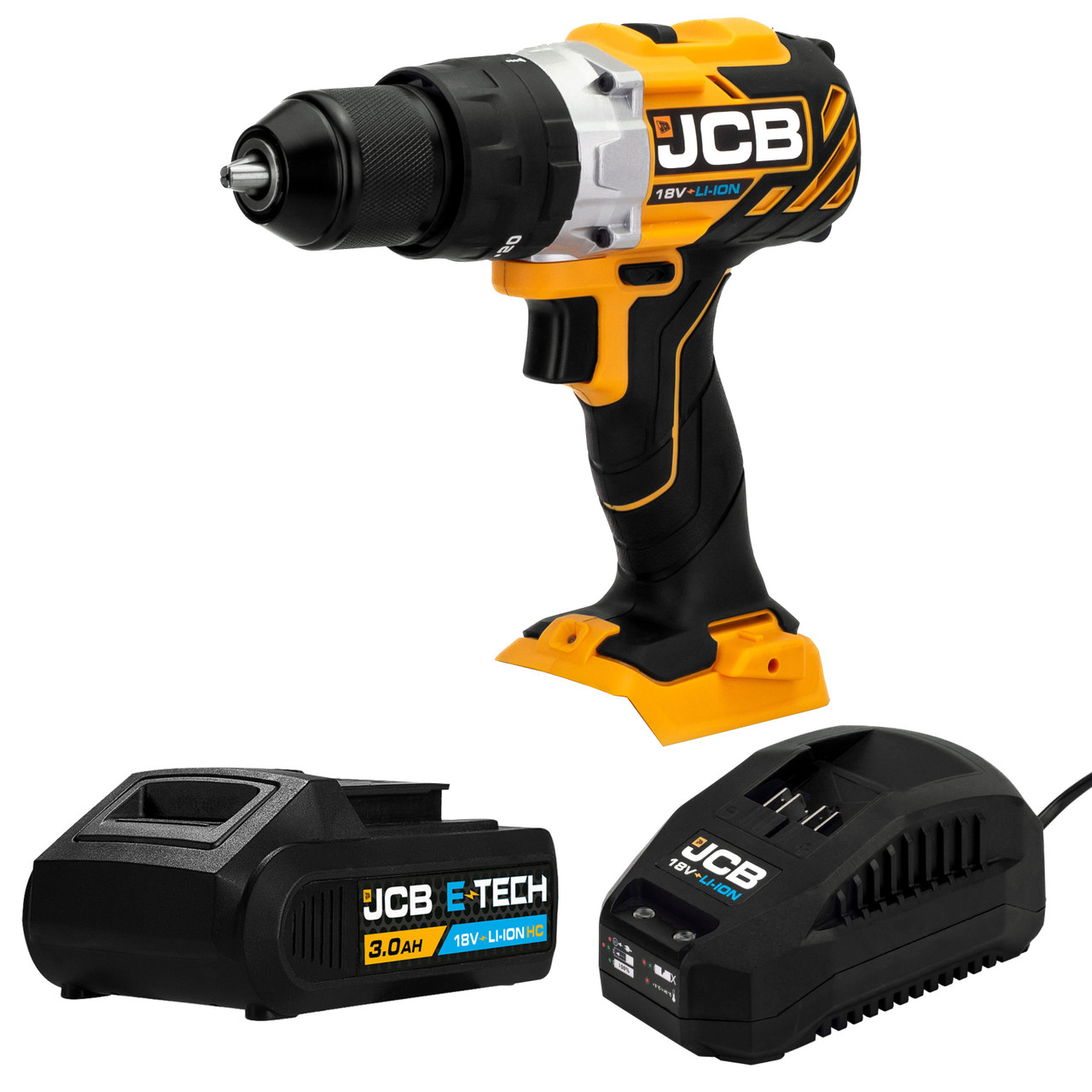 JCB 18V 65Nm Brushless Combi Drill with Li-ion Battery 18V