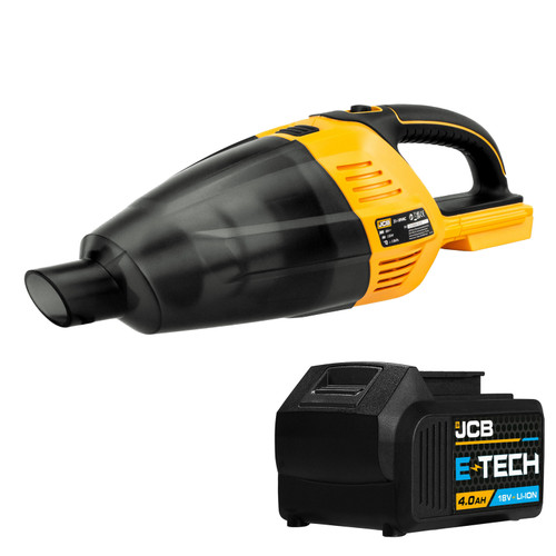 JCB 18V Handheld Vacuum Cleaner, 2.0Ah Lit-ion Battery Kit