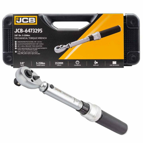 JCB 3/8" Mechanical Torque Wrench (5–25 Nm) | JCB-6473295 JCB 3/8" Mechanical Torque Wrench (5–25 Nm) | JCB-6473295