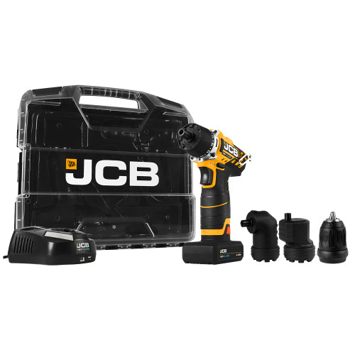 JCB 12V 4合1钻驱动器2.0AH电池，W-BOXX 102电动工具盒| 21-12TPK2-WB-2 -主图像