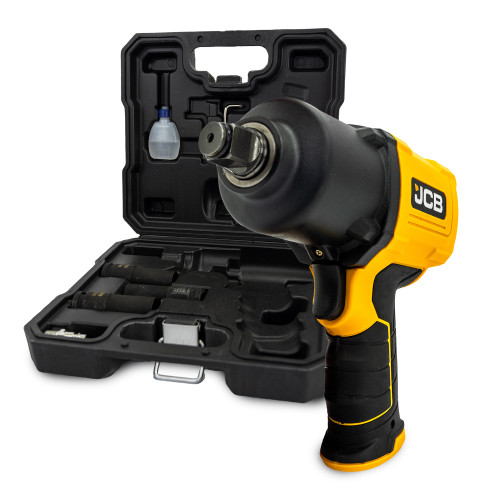 JCB ½” Square Drive Air Impact Wrench with Socket Set, 1450Nm Max Working Torque | JCB-RP9510-KIT