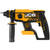 side shot of JCB brushless rotary hammer drill showing multi position handle