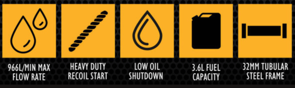 JCB Petrol Water Pump Key Features