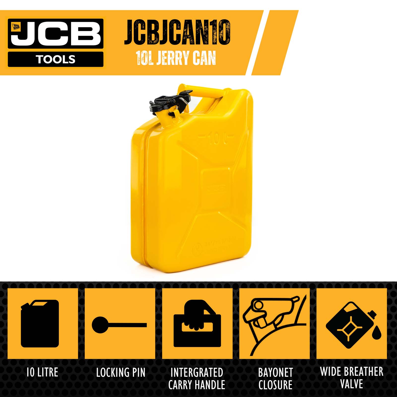 10L Jerry Can Features | JCB Tools UK