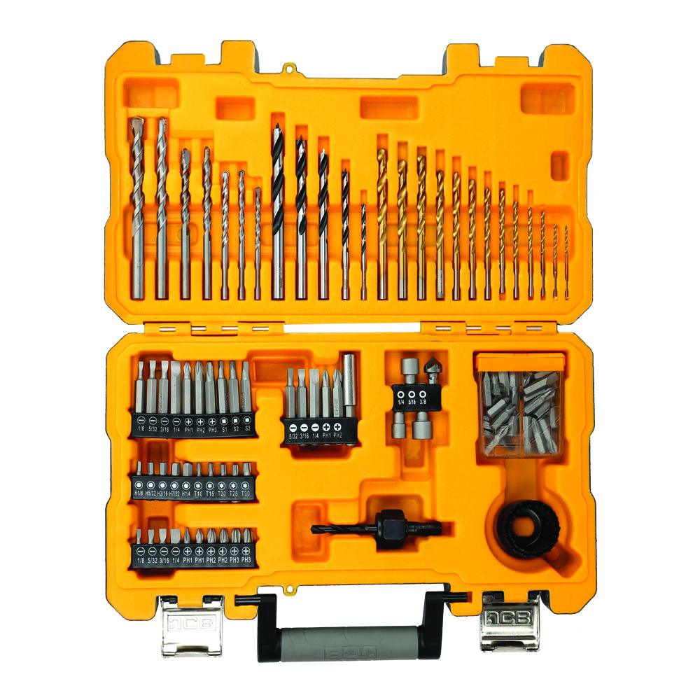 JCB 100 Piece Drill Accessory Set in Case | Shop Online