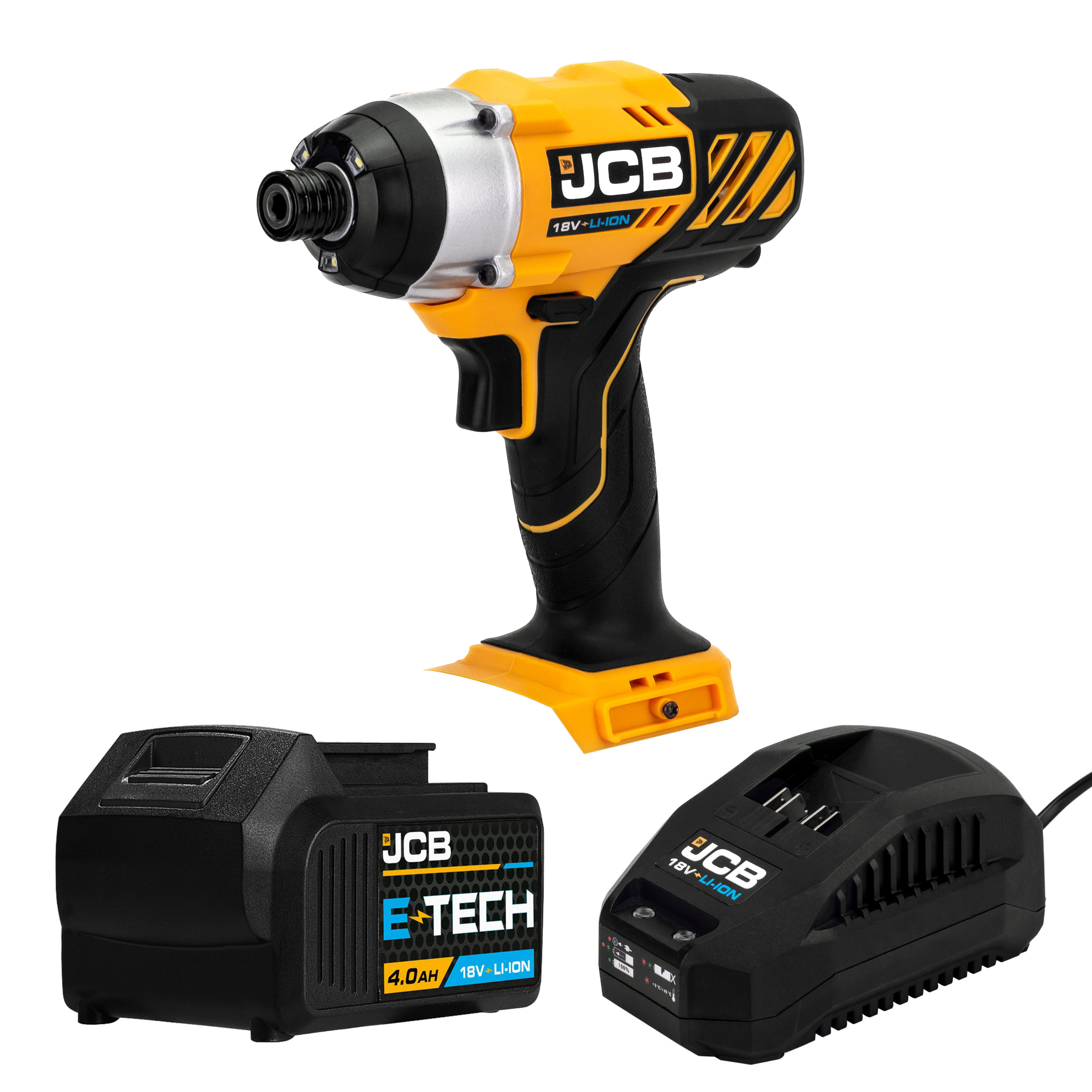JCB 18V Impact Driver, 150Nm and Li-ion JCB-18ID-4XB
