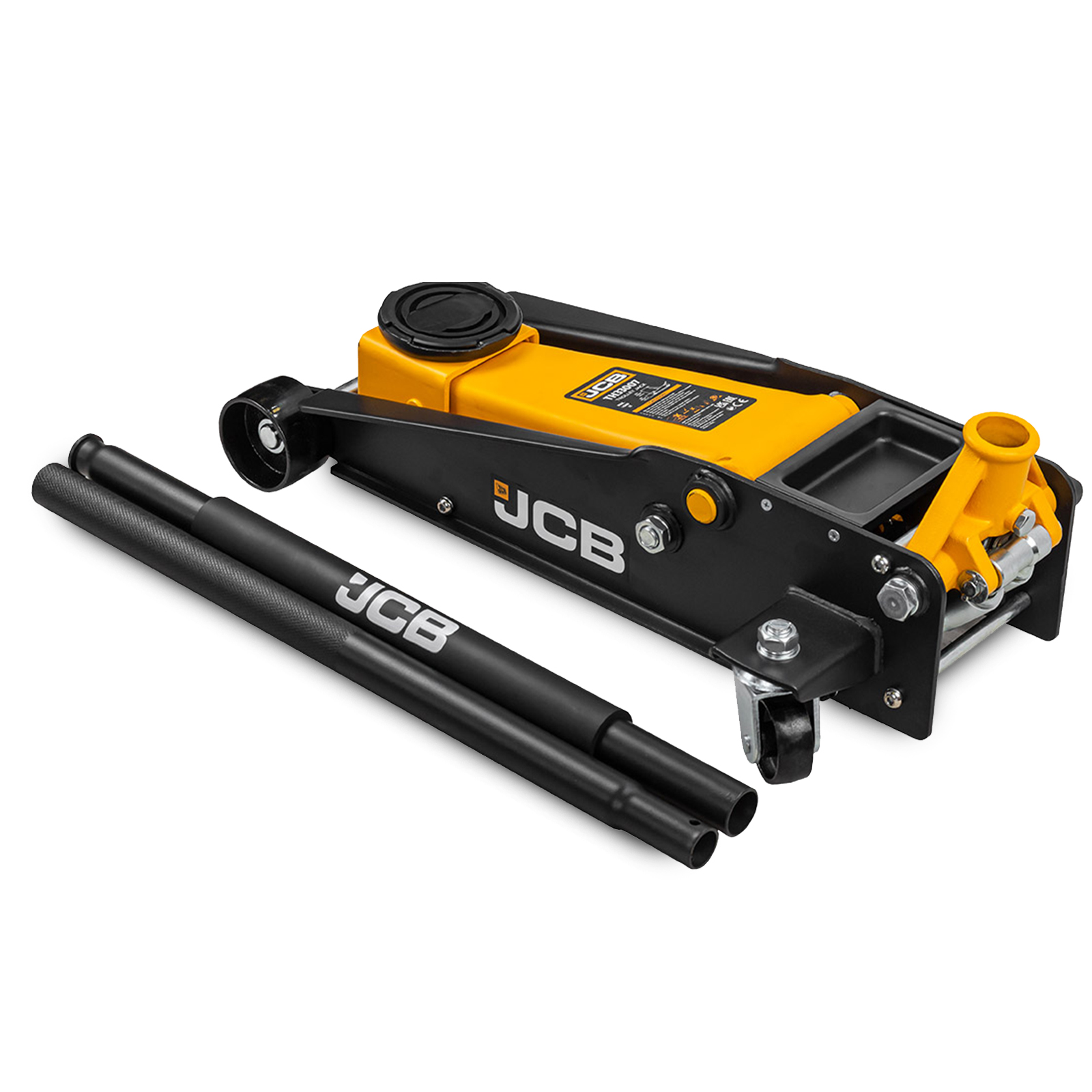 JCB 3 Tonne Double-Pump Hydraulic Trolley Jack