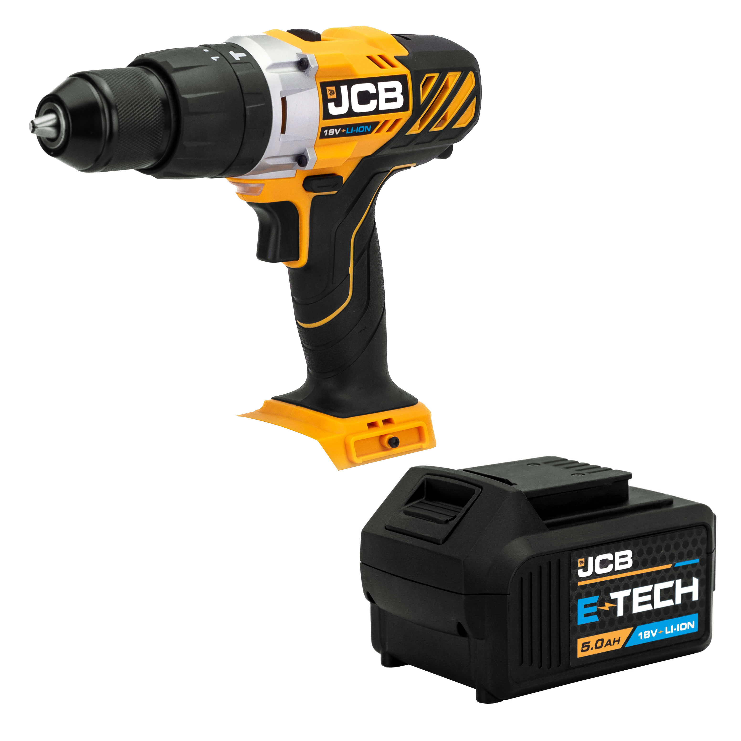 Power Tool Battery Drill 18 Volt JCB 18V 45Nm Combi Drill Li-ion