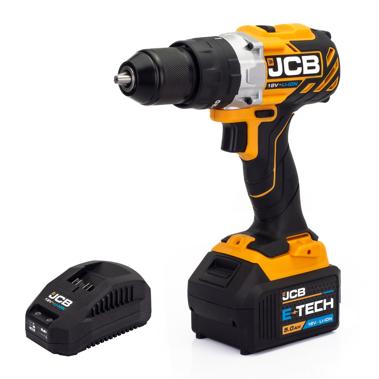 Photos - Drill / Screwdriver JCB 18V 65Nm Brushless, Variable Speed Combi Drill with 5.0Ah Li-ion Batte 