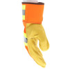 MCR Safety 19251 High-Vis Luminator Leather Palm Work Gloves - Single Pair