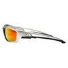 Edge Kazbek Safety Glasses - Black Frame, Aqua Precision Red Mirror Lens - SKAP119