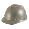 Silver MSA V-Gard Fas-Trac III 4-Point Ratchet Slotted Protective Cap