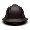 Pyramex Ridgeline Vented Full Brim Hard Hat 4-Point Ratchet Suspension - HP54117V - Black Graphite