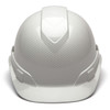 Pyramex Ridgeline Cap Style Hard Hat 4-Point Ratchet Suspension - HP44116S - White