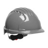 Gray JSP Evolution Deluxe Non-Vented Hard Hat - Wheel Ratchet - 6151