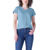 Dusty Blue Dickies Women's Short Sleeve V-Neck T-Shirt