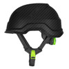 LIFT RADIX Black Carbon Type 2 Non-Vented Safety Helmet - HRX-22CKE2