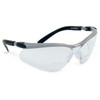 clear AOSafety BX Bifocal Safety Glasses - Silver/Black Frame