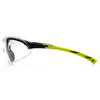 Pyramex Onix Safety Glasses - Clear H2X Anti-Fog Lens - Hi Vis Green Frame