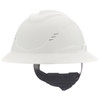 White MSA V-Gard C1 Full Brim Vented Hard Hat with Fas-Trac III Suspension