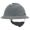 Gray MSA V-Gard C1 Full Brim Vented Hard Hat with Fas-Trac III Suspension