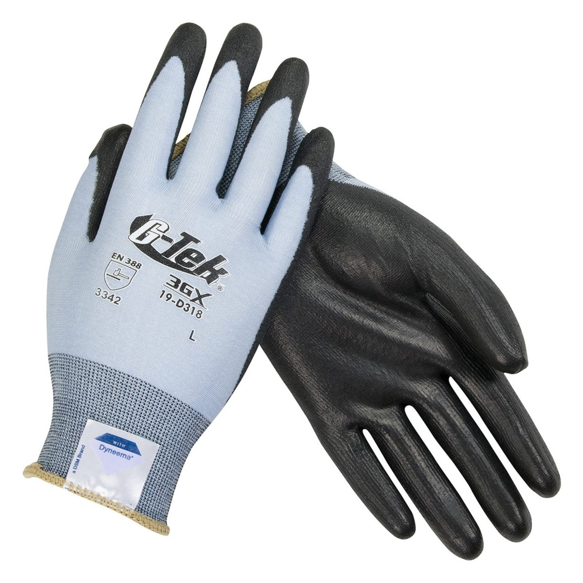 PIP G-Tek® CR Hi-Vis Lime Green Nitrile Grip Gloves, HPPE/Glass