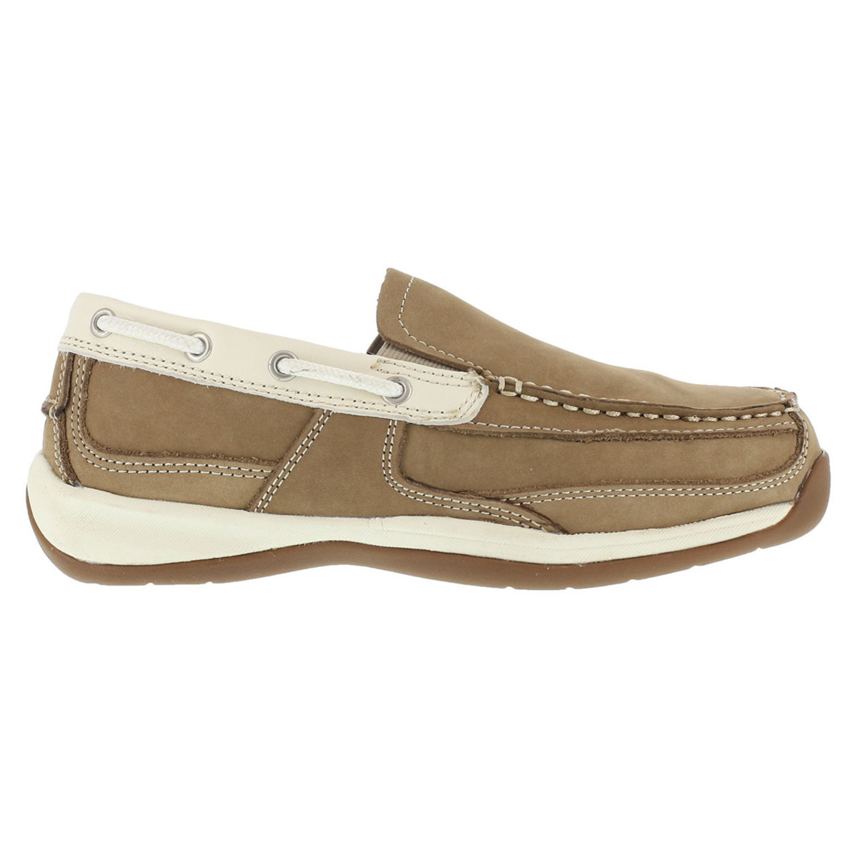 Rockport steel store toe boat shoes