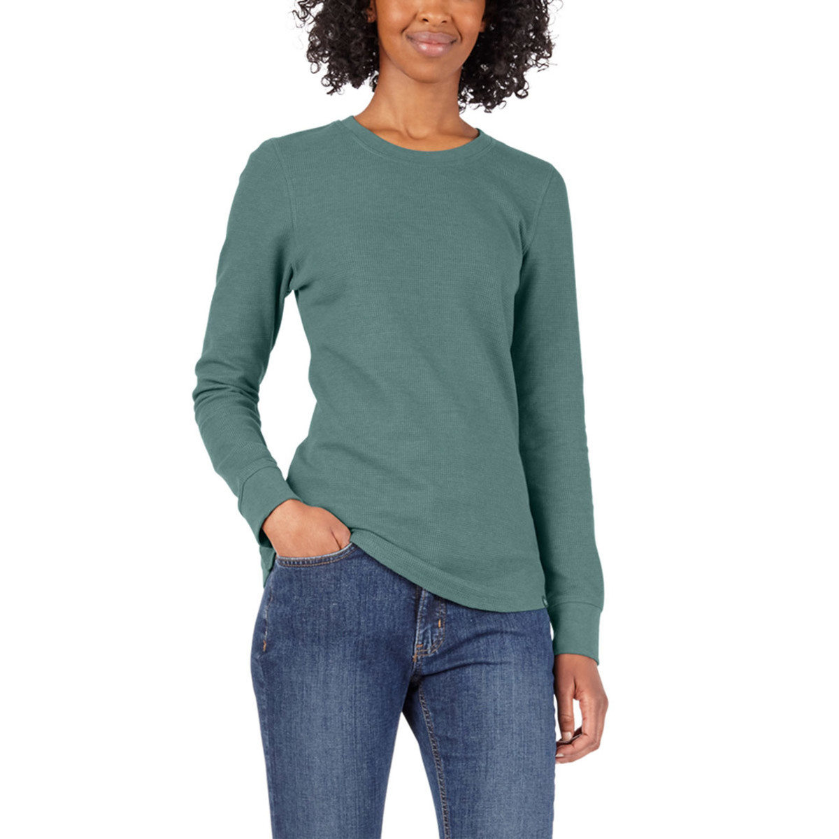 Dickies Women’s Long Sleeve Thermal Shirt, Graphite Gray (GAD), XS