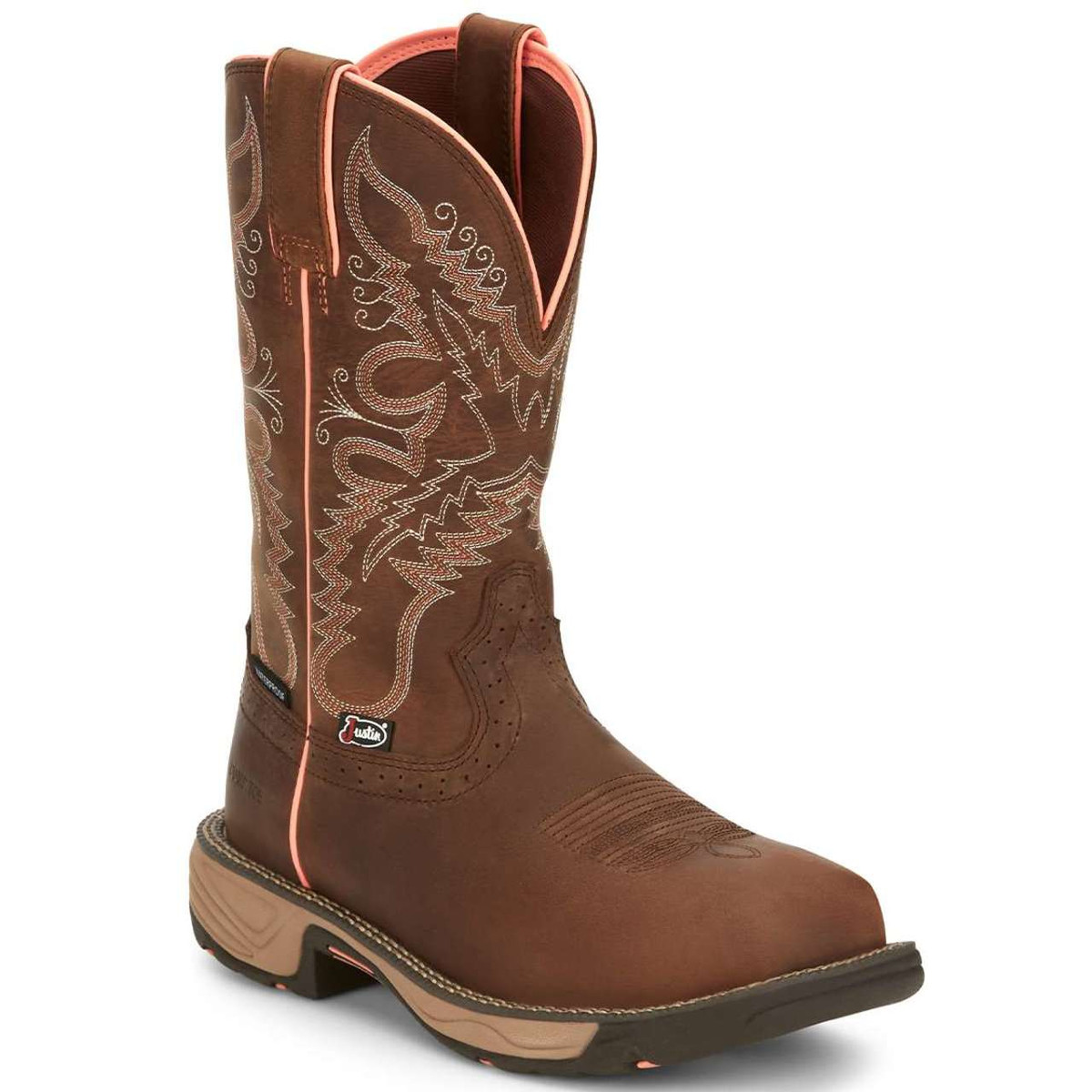 Justin stampede store snake boots