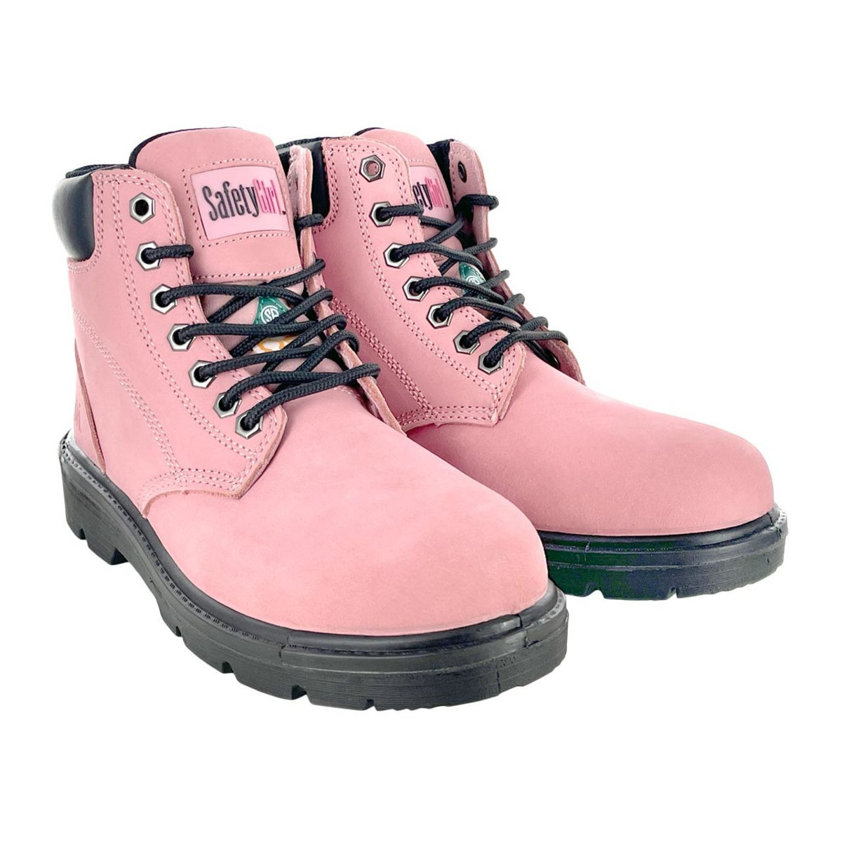 Pink steel clearance toe boots